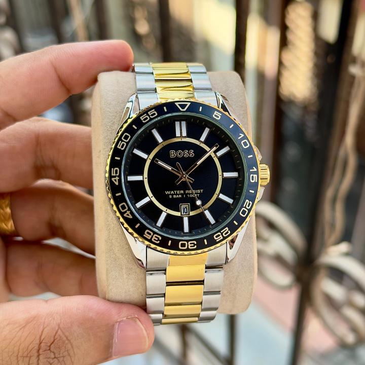 HUGOBOSS ANALOGS DUAL TONE BLACK DIAL