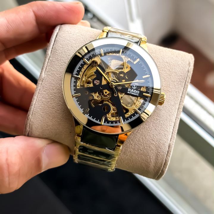 RADO _AUTO_GOLD-TT-BLACK