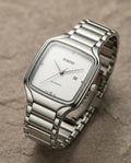 RADO TRUE SQUARE SWIFT MOVEMENT SILVER WHITE