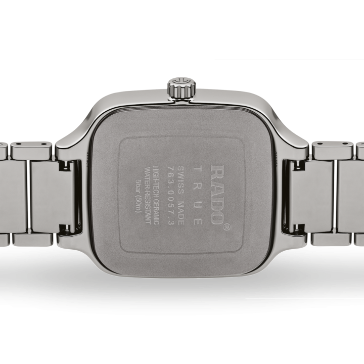 RADO TRUE SQUARE SWIFT MOVEMENT SILVER BLACK