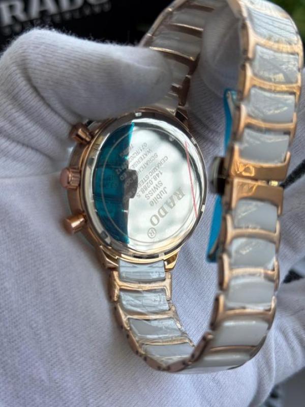 Rado Centrix Ceramic White Rose Gold Premium All Working W323