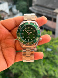 SEIKO PREMIUM SWIFT MOVEMENT BACK OPEN GREEN