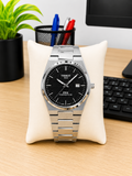 TISSOT PRX SILVER BLACK TEXTURE DIAL AT358