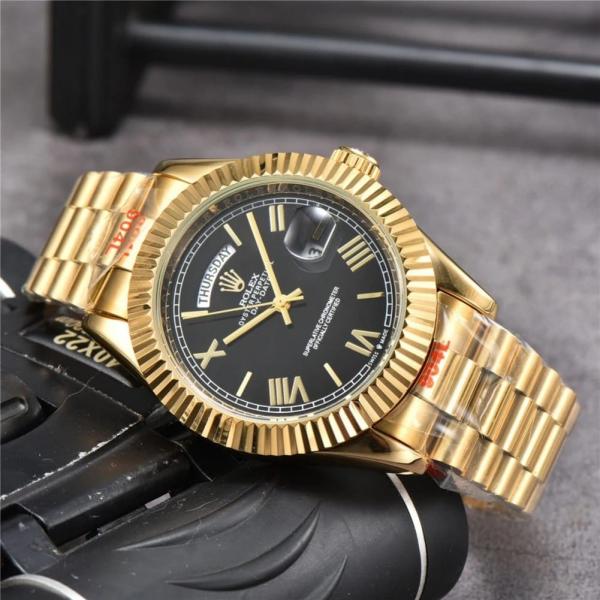 ROLEX OYSTER PERPETUAL Day DATE 40 BATTERY Gold-black