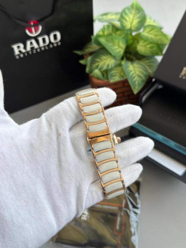 Rado Centrix Ceramic White Rose Gold Premium All Working W323