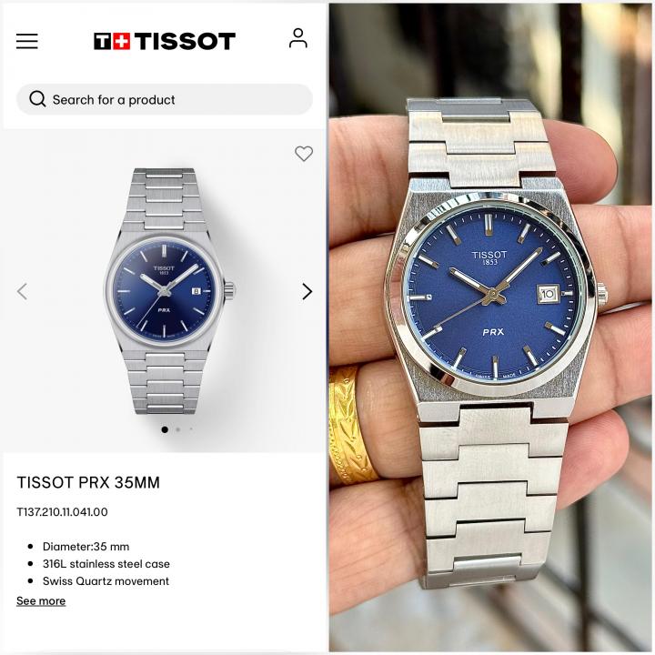 Tissot PRX Ladies Silver Blue