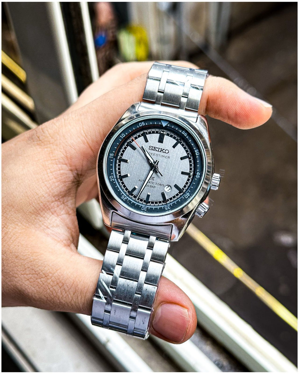 *SEIKO PROSPEX SPEEDTIMER CON TEMPORIZADOR SILVER-GREY