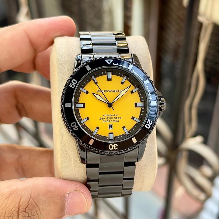 EMPORIO ARMANI SEA EXPLORER YELLOW DIAL