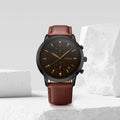 Fossiil Townsman Chronograph DarkBrown-Black-Brown