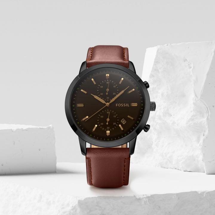 Fossiil Townsman Chronograph DarkBrown-Black-Brown