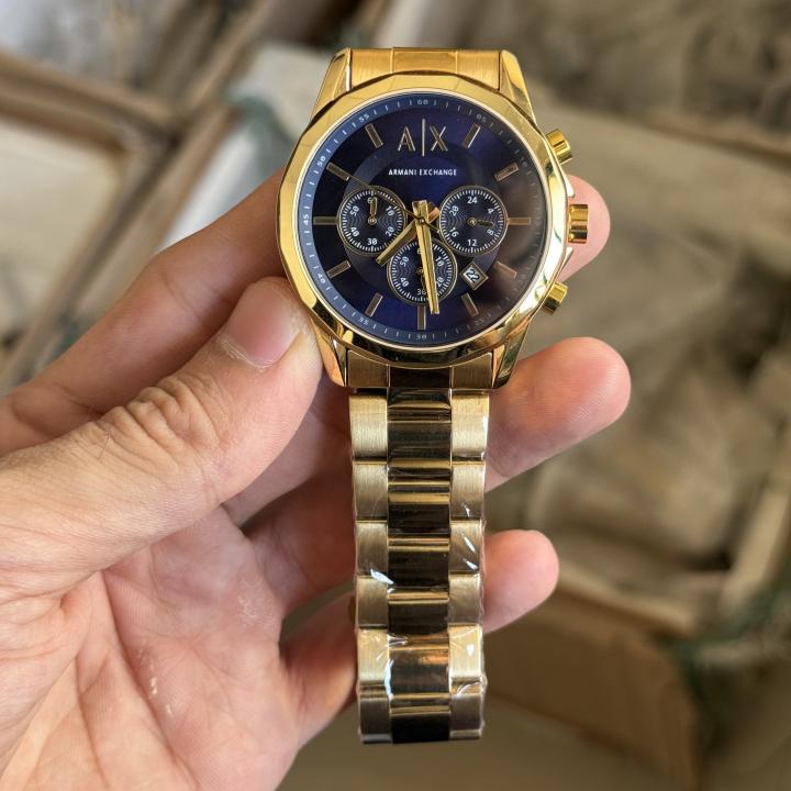 EMPORIO ARMANI GOLD BLUE CHRONOGRAPH (ALL WORKING) BEST QUALITY